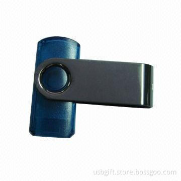 USB flash disk, 4GB capacity, plastic swivel commercial USB, promotional gift